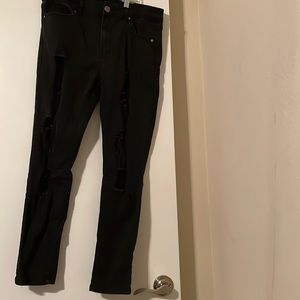 Black rip jeans